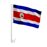 Drapeau voiture costa rica polyester fixation fenêtre