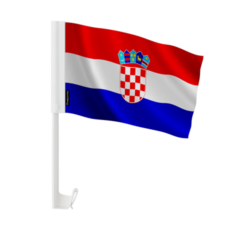 Drapeau voiture croatie en polyester - pixelforma