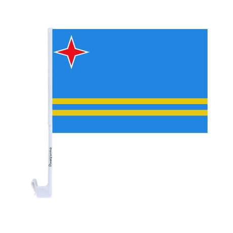 Drapeau voiture d'Aruba en polyester - Pixelforma