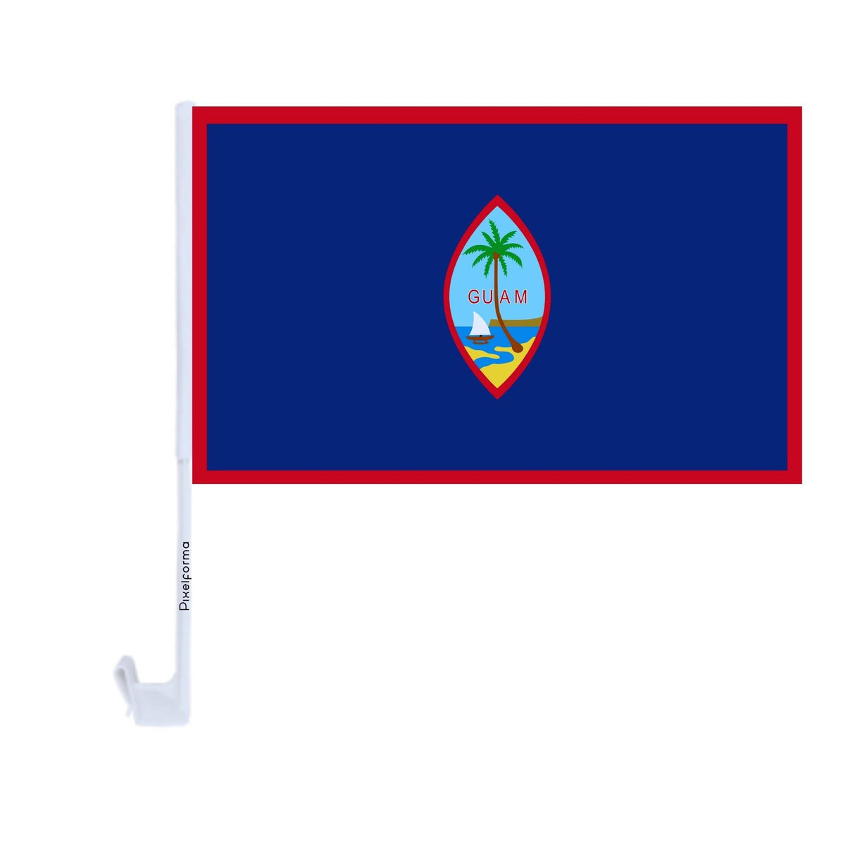 Drapeau voiture de Guam en polyester - Pixelforma