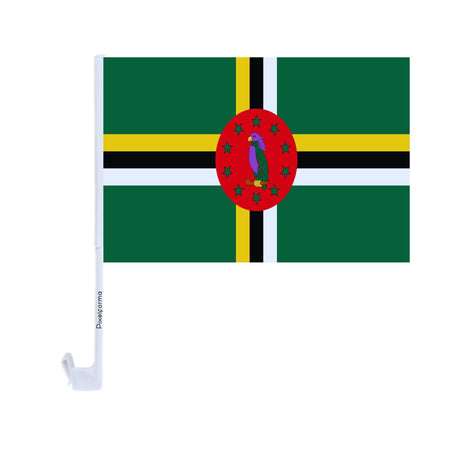Dominica Polyester Car Flag - Pixelforma
