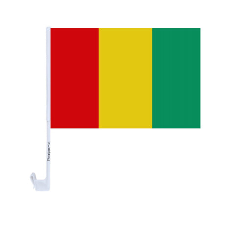 Drapeau voiture de la Guinée en polyester - Pixelforma