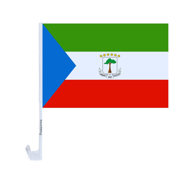 Polyester Equatorial Guinea Car Flag - Pixelforma