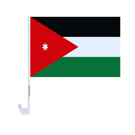 Drapeau voiture de la Jordanie en polyester - Pixelforma