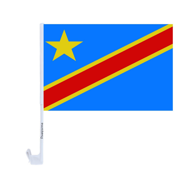 Democratic Republic of the Congo Car Flag Made of Polyester - Pixelforma