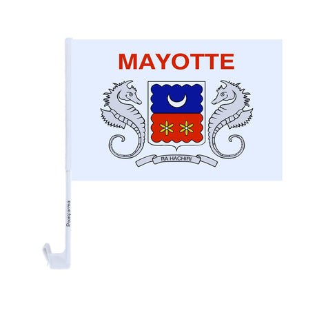 Drapeau voiture de Mayotte en polyester - Pixelforma