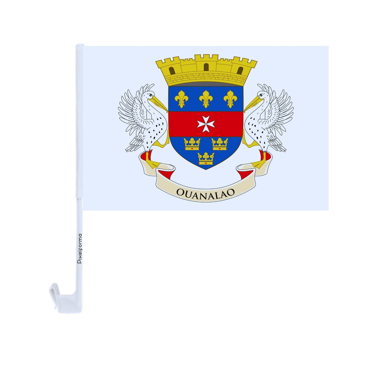 St. Barthelemy Car Flag in Polyester - Pixelforma