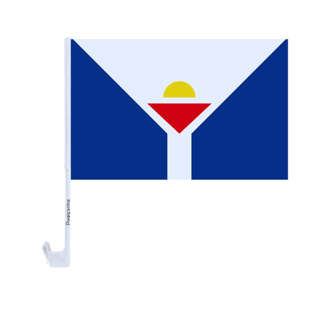 Drapeau voiture de Saint-Martin (Antilles françaises) en polyester - Pixelforma