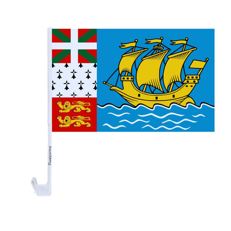 Saint-Pierre-et-Miquelon Car Flag in Polyester - Pixelforma