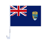 Drapeau voiture de Sainte-Hélène, Ascension et Tristan da Cunha en polyester - Pixelforma 