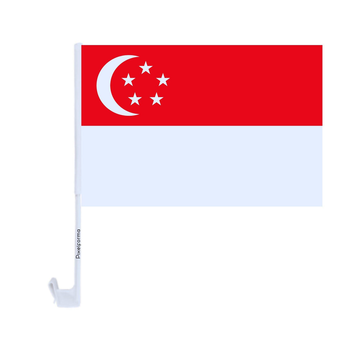 Drapeau voiture de Singapour en polyester - Pixelforma