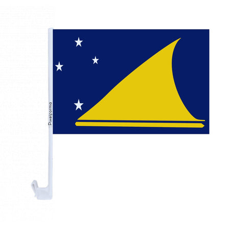 Drapeau voiture des Tokelau en polyester - Pixelforma