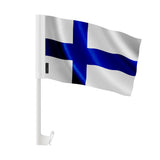 Drapeau voiture finlande en polyester fixation fenêtre