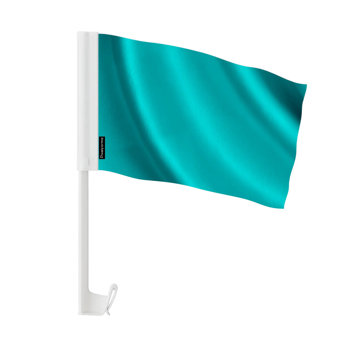 Drapeau voiture france bleu turquoise foncé tissu polyester