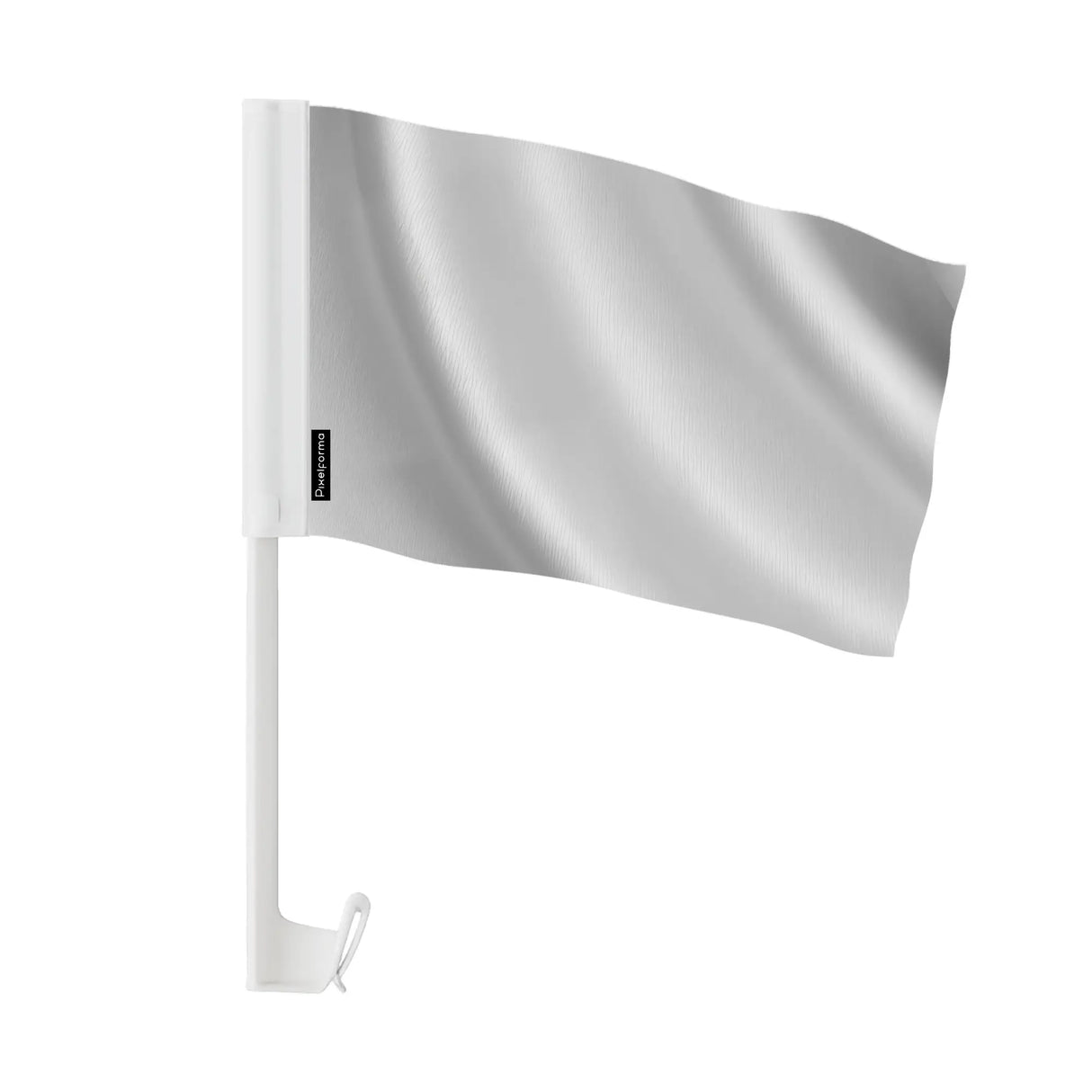 Drapeau voiture france gris clair en polyester fixation fenêtre