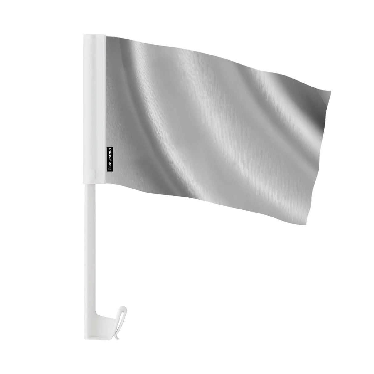 Drapeau voiture france gris polyester fixation fenêtre