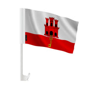 Drapeau voiture gibraltar polyester fixation sur fenêtre