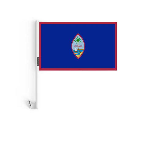 Drapeau voiture guam en polyester - pixelforma