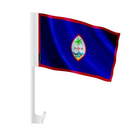 Drapeau voiture guam en polyester - pixelforma