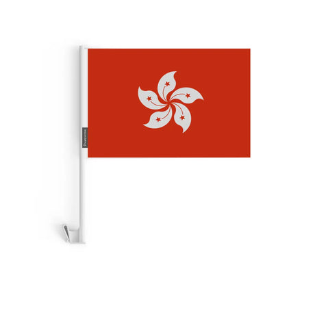 Drapeau voiture hong kong en polyester - pixelforma