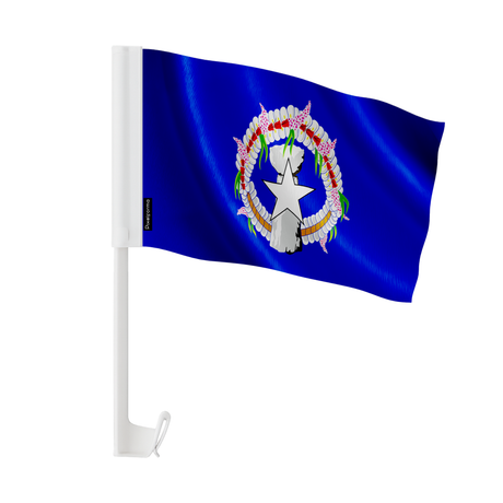 Drapeau voiture îles mariannes du nord en polyester - pixelforma