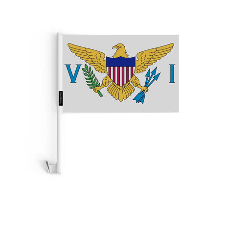 Drapeau Voiture Îles Vierges des États-Unis en Polyester - Pixelforma 