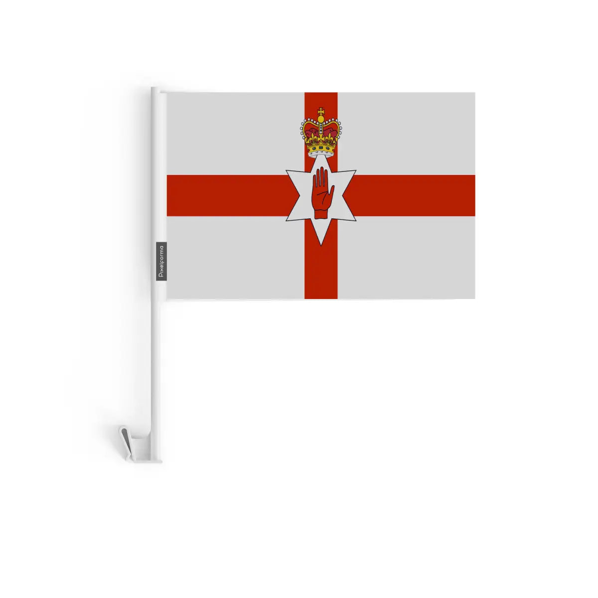 Drapeau voiture irlande du nord en polyester - pixelforma