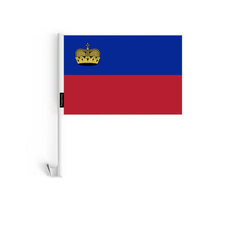 Drapeau Voiture Liechtenstein en Polyester - Pixelforma 