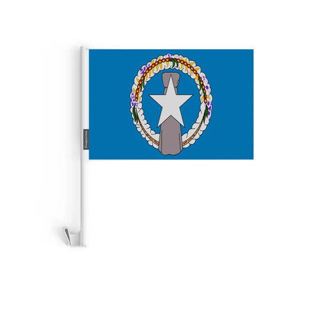 Drapeau voiture l’îles mariannes du nord en polyester - pixelforma