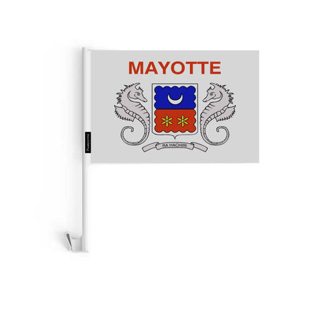 Drapeau Voiture Mayotte en Polyester - Pixelforma 