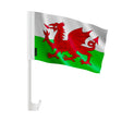 Drapeau voiture pays de galles polyester fixation fenêtre