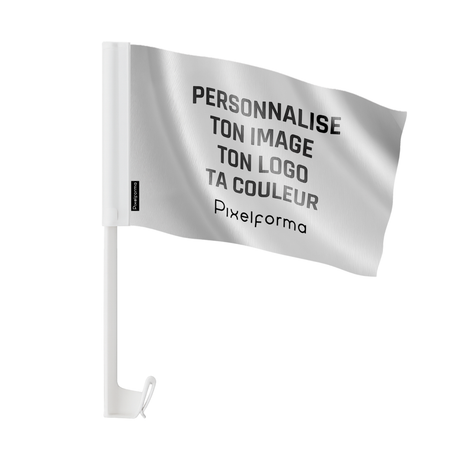 Drapeau voiture personnalisé en polyester - pixelforma