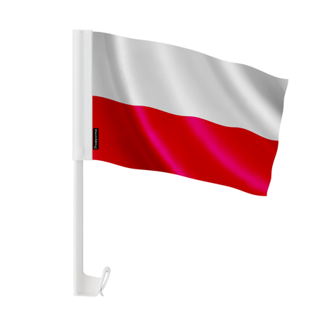 Drapeau voiture pologne en polyester - pixelforma