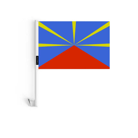 Drapeau Voiture Réunion en Polyester - Pixelforma 