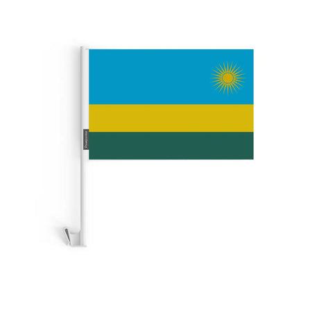 Drapeau Voiture Rwanda en Polyester - Pixelforma 