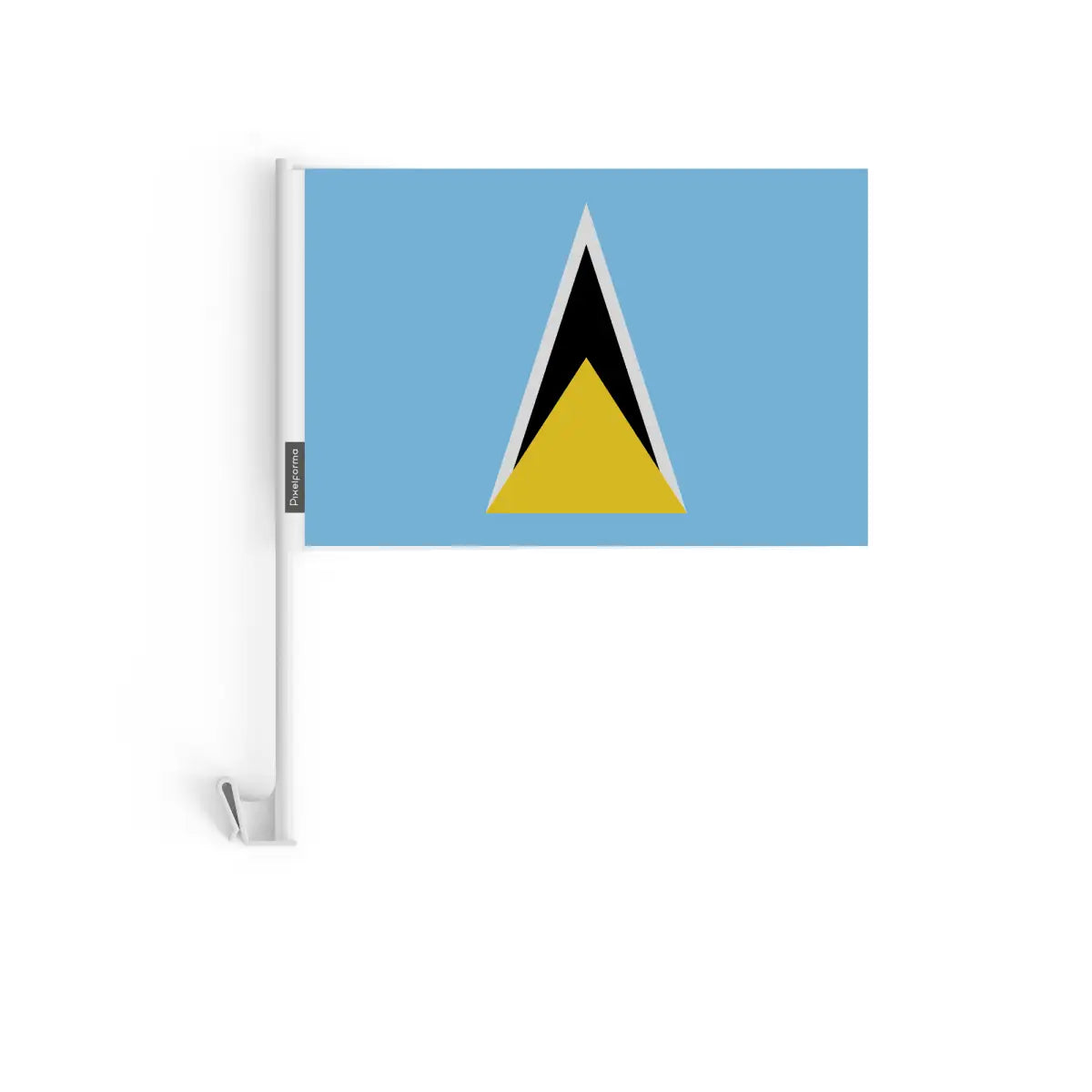 Drapeau voiture sainte-lucie en polyester - pixelforma