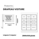 Drapeau voiture sainte-lucie en polyester - pixelforma