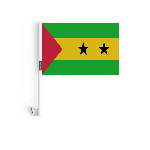 Drapeau Voiture Sao Tomé-et-Principe en Polyester - Pixelforma 