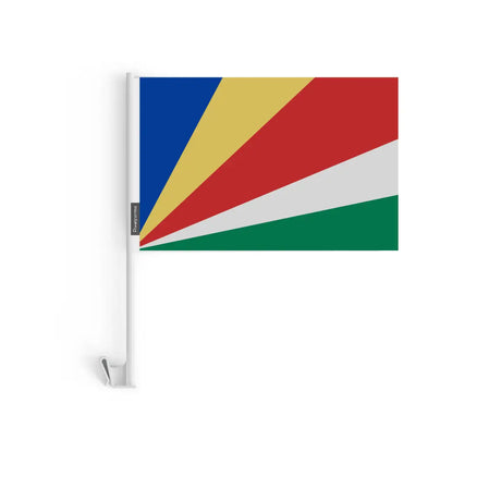Drapeau voiture seychelles en polyester - pixelforma