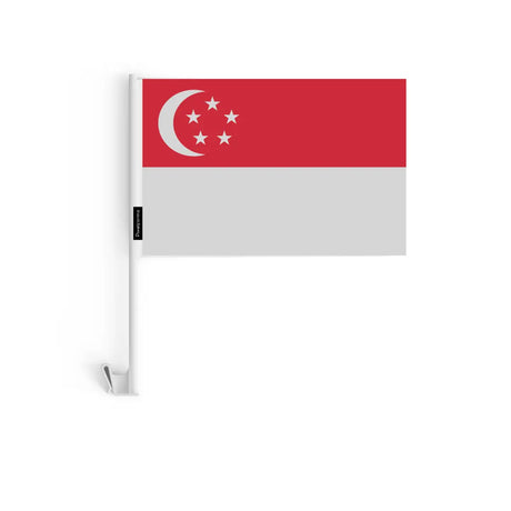 Drapeau Voiture Singapour en Polyester - Pixelforma 