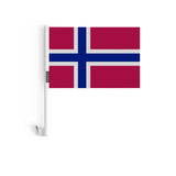 Drapeau Voiture Svalbard et de Jan Mayen en Polyester - Pixelforma 