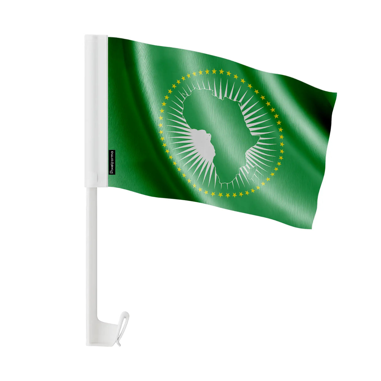 Drapeau voiture union africaine polyester fixation fenêtre