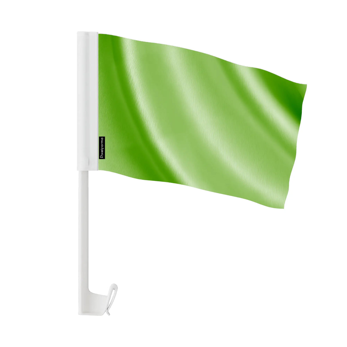 Drapeau voiture vert france polyester fixation fenêtre