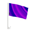 Drapeau voiture violet foncé polyester fixation fenêtre