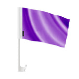 Drapeau voiture violet polyester fixation fenêtre résistante