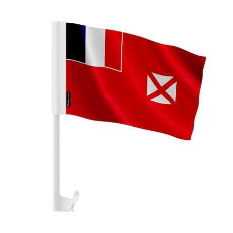 Drapeau voiture wallis-et-futuna polyester fixation fenêtre