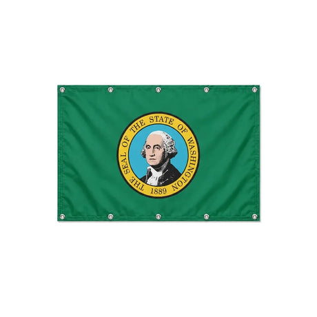 Drapeau Washington format S en polyester avec dix œillets