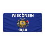 Drapeau wisconsin polyester résistant aux intempéries