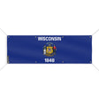 Drapeau wisconsin polyester résistant aux intempéries 8 œillets