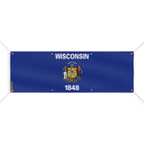 Drapeau wisconsin polyester résistant aux intempéries 8 œillets